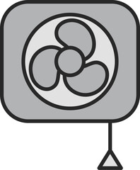 カラー日用品イラスト　換気扇
