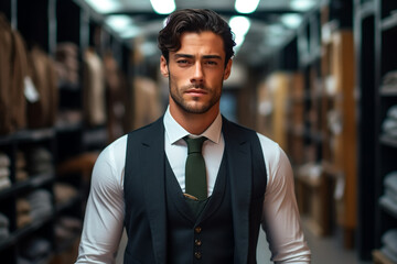 Fototapeta premium Mann im neuen Job KI