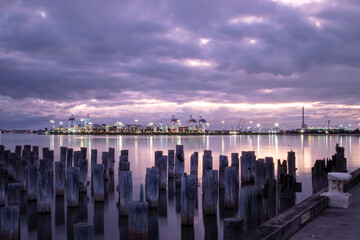 Purple Sunset at Princes Pier 