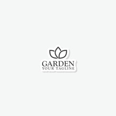 Garden Flower Logo template sticker icon