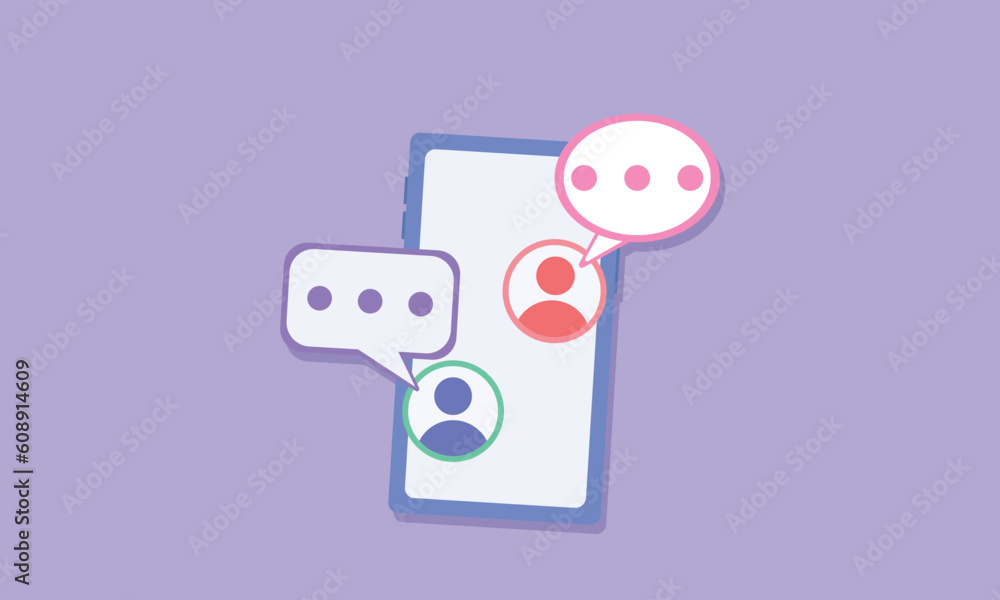 Aufkleber minimal call phone and bubble talk. talking with service support hotline and call center icon concep