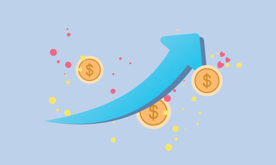 Leadership for successful new idea. Excellent investment business graph on background. investment solution with money coin and graph concept.