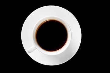  cup of coffee on a black backgrouds