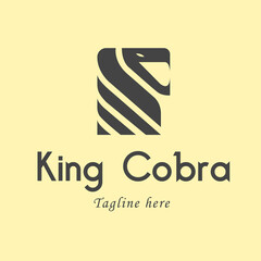 Vector king cobra logo template design