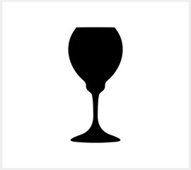 Wine glass toast icon isolated. Stencil Hand dravn Vector stock illustration EPS 10