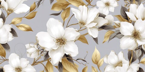 Obraz na płótnie Canvas white Flowers, Generative AI