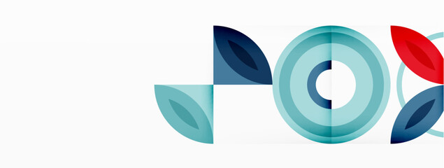 Colorful circle abstract background. Template for wallpaper, banner, presentation, background