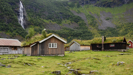 Fototapeta na wymiar house in the mountains in Norway