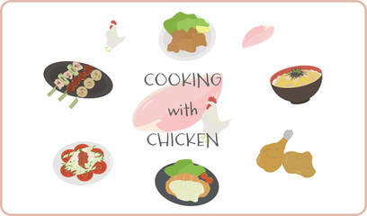 鶏肉のイラスト