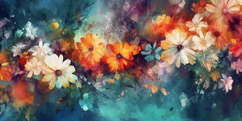 Obraz na płótnie Canvas Flowers, Generative AI