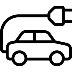 Graphique vectoriel d'une voiture électrique