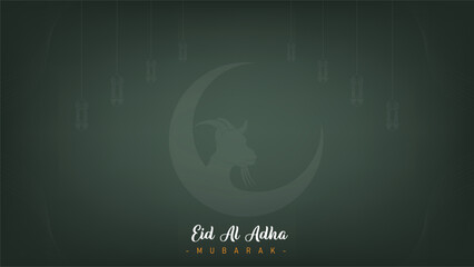 amazing template design minimalist elegant banner poster for eid al adha celebration of muslims