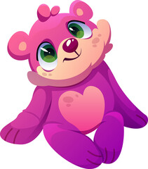 Plush pink bear