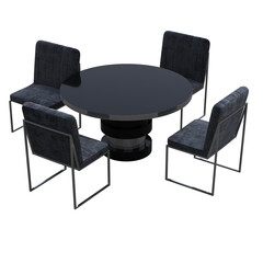 diner table isolated on transparent background, 3D illustration, cg render