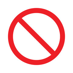 Obraz na płótnie Canvas No sign icon symbol in flat style. Vector illustration.