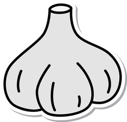 ステッカー風野菜単品アイコン　にんにく
