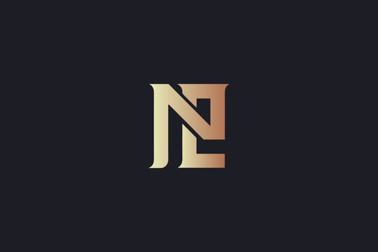 n2 letter design modern style creative golden wordmark design typography illustration, n2 typo, n2 illustration n2 lettering