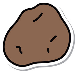 ステッカー風野菜単品アイコン　じゃがいも