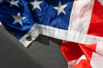 Fototapeta premium American flag waving in the wind.