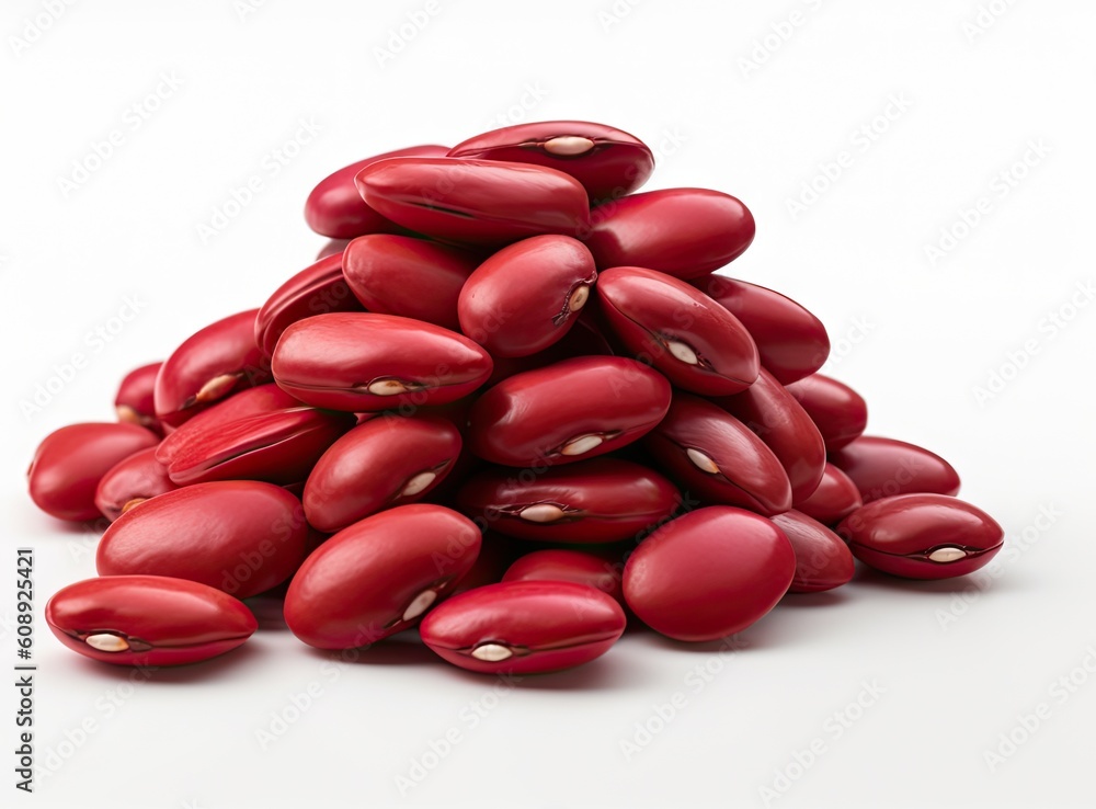 Poster red bean or adzuki bean background created with generative ai technology