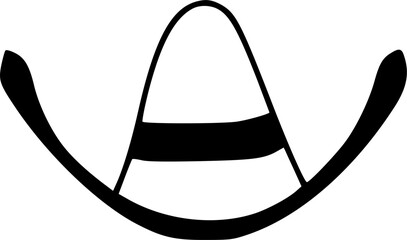 Mexican hat icon, sign, symbol, vector, art