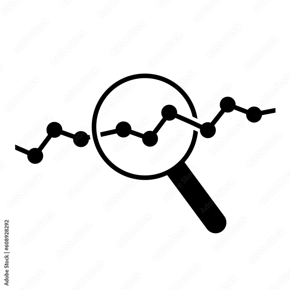 Poster data analysis icon vector. profit graph illustration sign. data science symbol or logo.