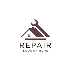 Service logo vector with modern home and location idea