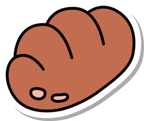 ステッカー風食べ物アイコン　パン