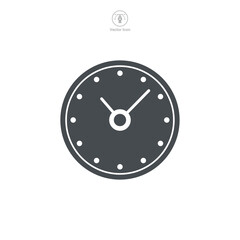 Clock Icon symbol template for graphic and web design collection logo vector illustration