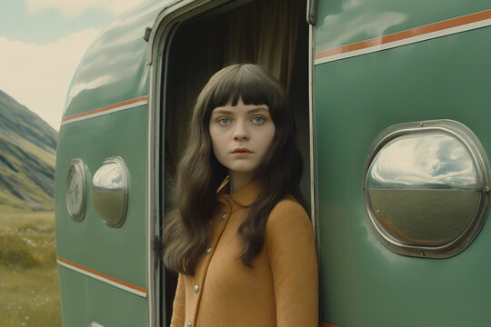 woman in the car