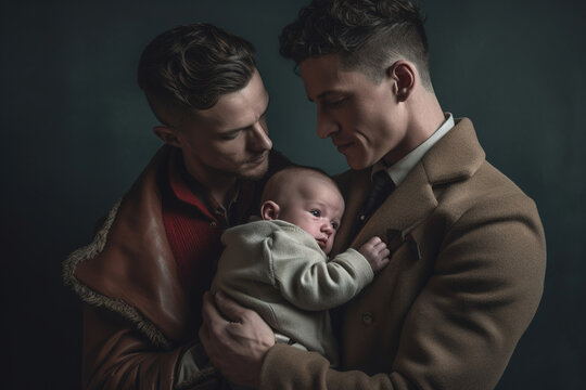Intimate portrait of a queer family of two men and their children