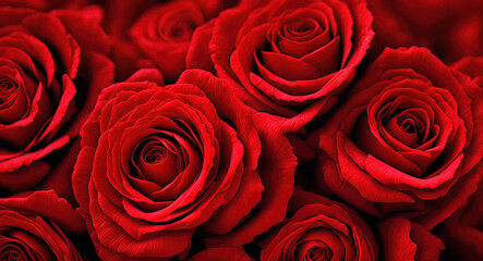 Red Roses Flower Background | AI Generated 
