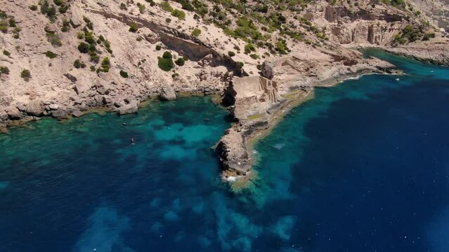 Ibiza Playa de Atlantis con drone
