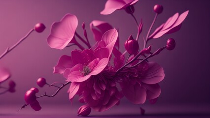 pink orchid flower background. AI Generated