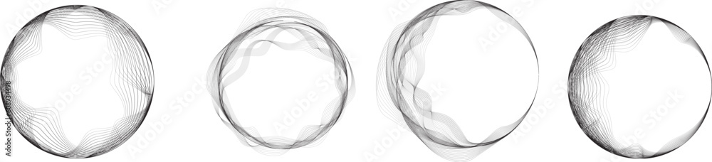 Poster abstract flow lines background . from order to chaos .fluid wavy shape .striped linear pattern . mus