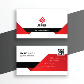 Free vector clean style modern business card