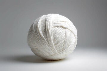 Fototapeta na wymiar Ball wool white. Generate Ai