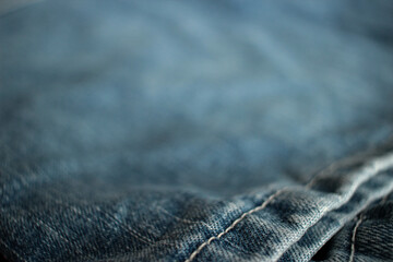 Jeans background, denim with seam of fashion design