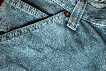 Jeans background, denim with seam of fashion design