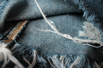 Jeans background, denim with seam of fashion design
