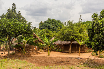Village huts in Nyero, Uganda