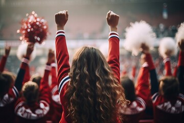 Cheerleaders cheering game. Generate Ai