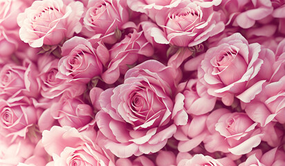Pink Roses Flower Background | AI Generated
