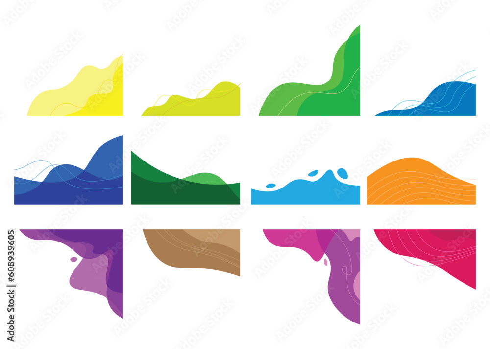 Aufkleber organic blob shape with irregular shape colorful vector illustration. abstract element for banner bo