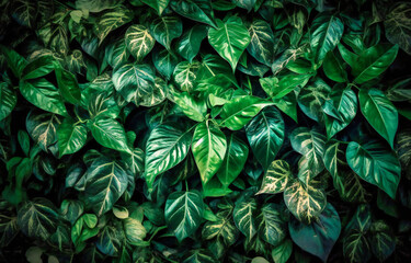 green leaf wall