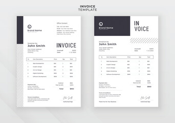 Modern creative invoice template design
