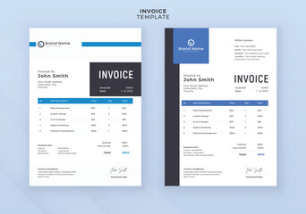 Modern creative invoice template design
