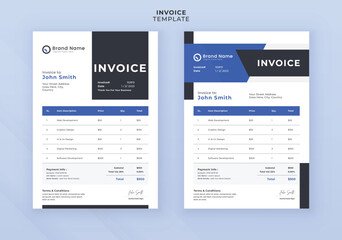 Modern creative invoice template design
