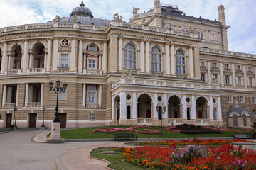 Fototapeta na wymiar Street in the historic center of Odessa