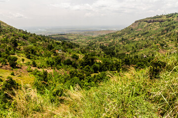 Fototapeta na wymiar Rural landscape near Sipi village, Uganda